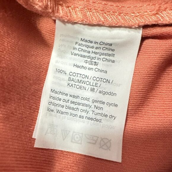 Madewell Utility Crop Jumpsuit Dried Coral Pink Womens 2 Wide-Leg Short Sleeve - Picture 6 of 12